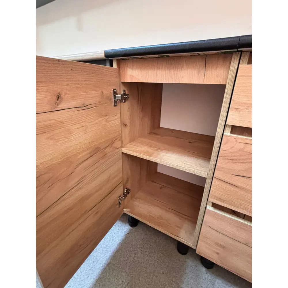 Фото 10 Кухонный гарнитур Денвер Арника 00-00143467а 160x156x60 см ЛДСП цвет коричневый, черный