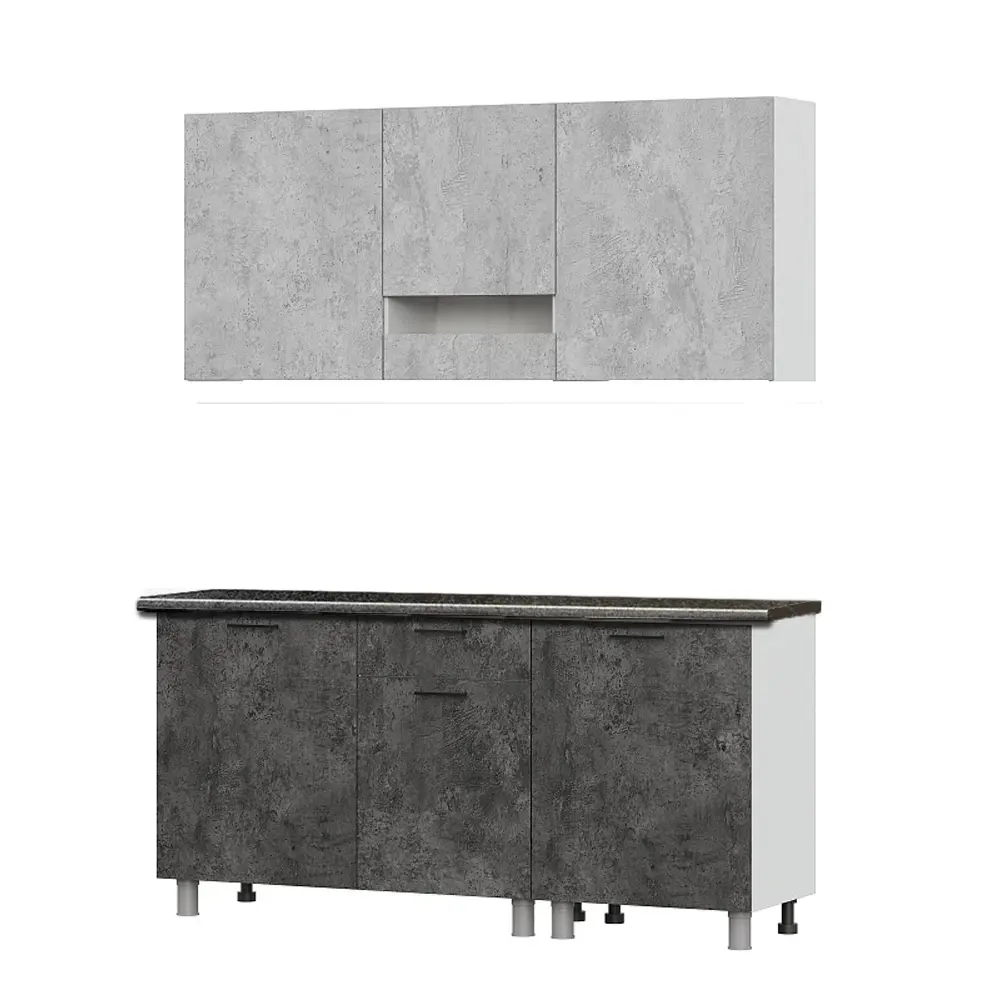 Фото Кухня Розалия Sv-мебель Н143115а 170x217x60 см ЛДСП цвет светло-серый Фото Кухня Розалия Sv-мебель Н143115а 170x217x60 см ЛДСП цвет светло-серый