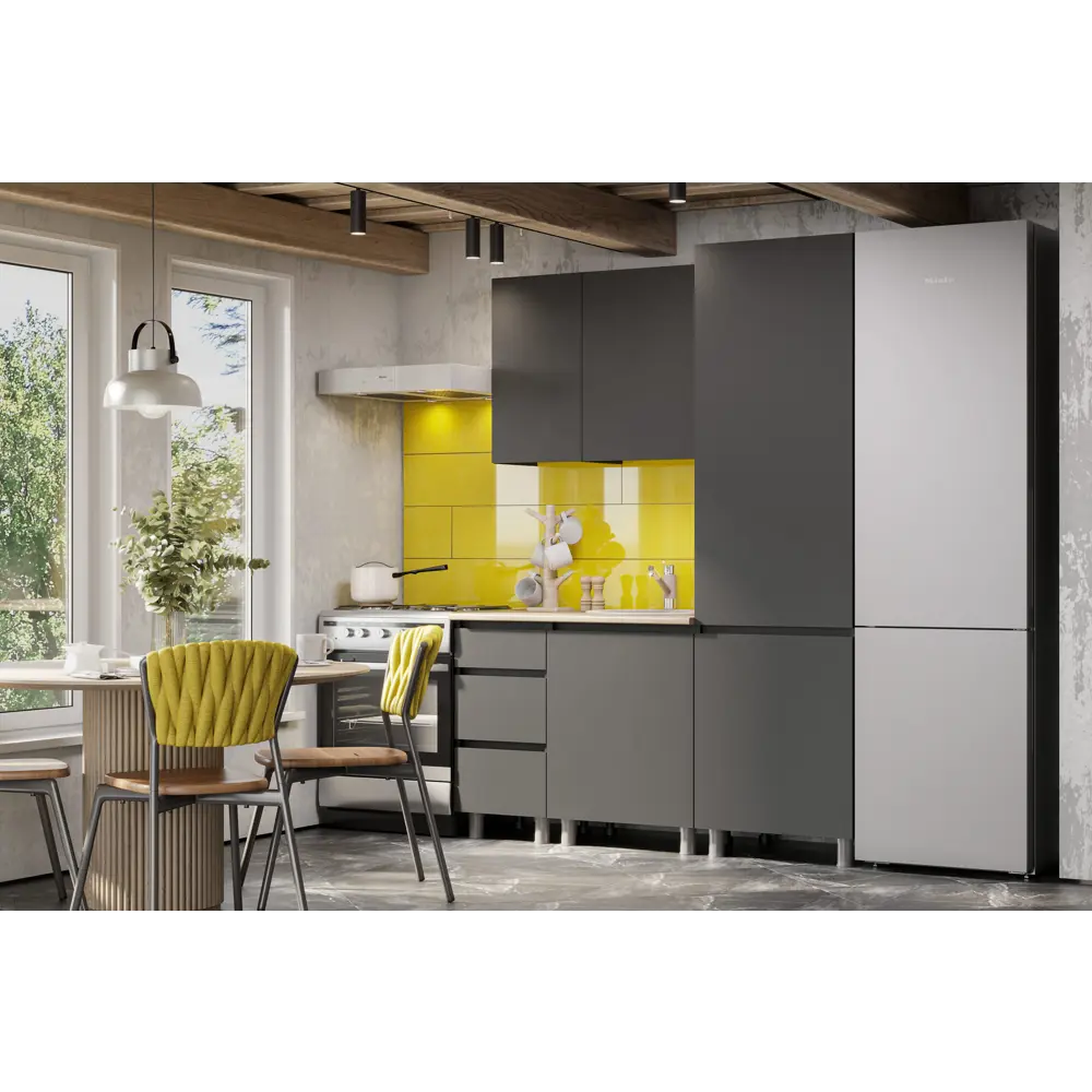 Фото Кухня Денвер Арника 00-00263010а 160x217x60 см ЛДСП цвет графит Фото Кухня Денвер Арника 00-00263010а 160x217x60 см ЛДСП цвет графит