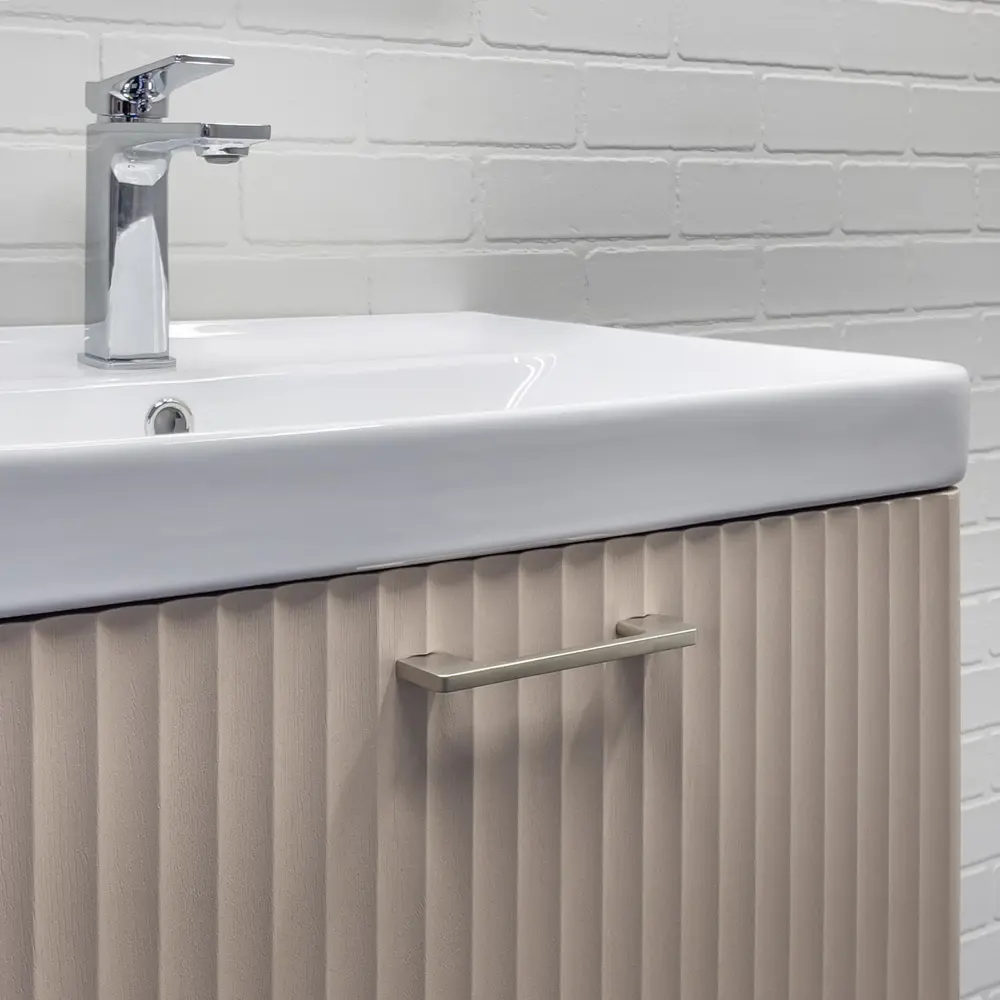 Фото 3 Тумба под раковину подвесная Comforty 00-00021034 60см с раковиной Comforty 4460 цвет Дуб латте