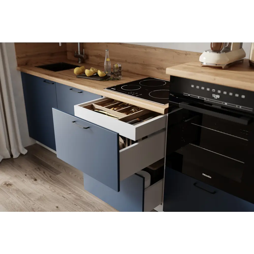 Фото 3 Кухонный гарнитур Лизет Арника 00-00285405 150x240x60 см ЛДСП цвет синий Фото 3 Кухонный гарнитур Лизет Арника 00-00285405 150x240x60 см ЛДСП цвет синий