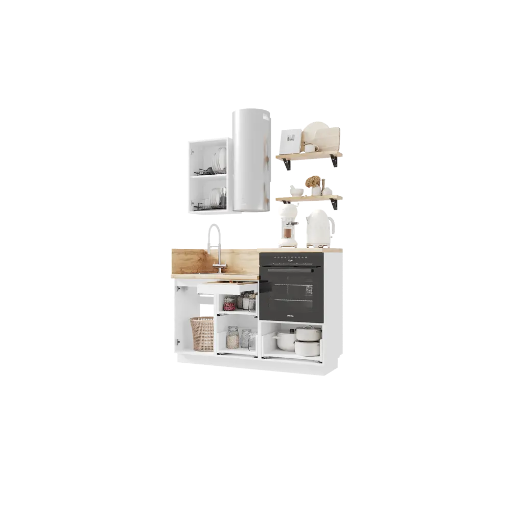 Фото 5 Кухонный гарнитур Лизет Арника 00-00285673 150x240x60 см ЛДСП цвет бежевый Фото 5 Кухонный гарнитур Лизет Арника 00-00285673 150x240x60 см ЛДСП цвет бежевый