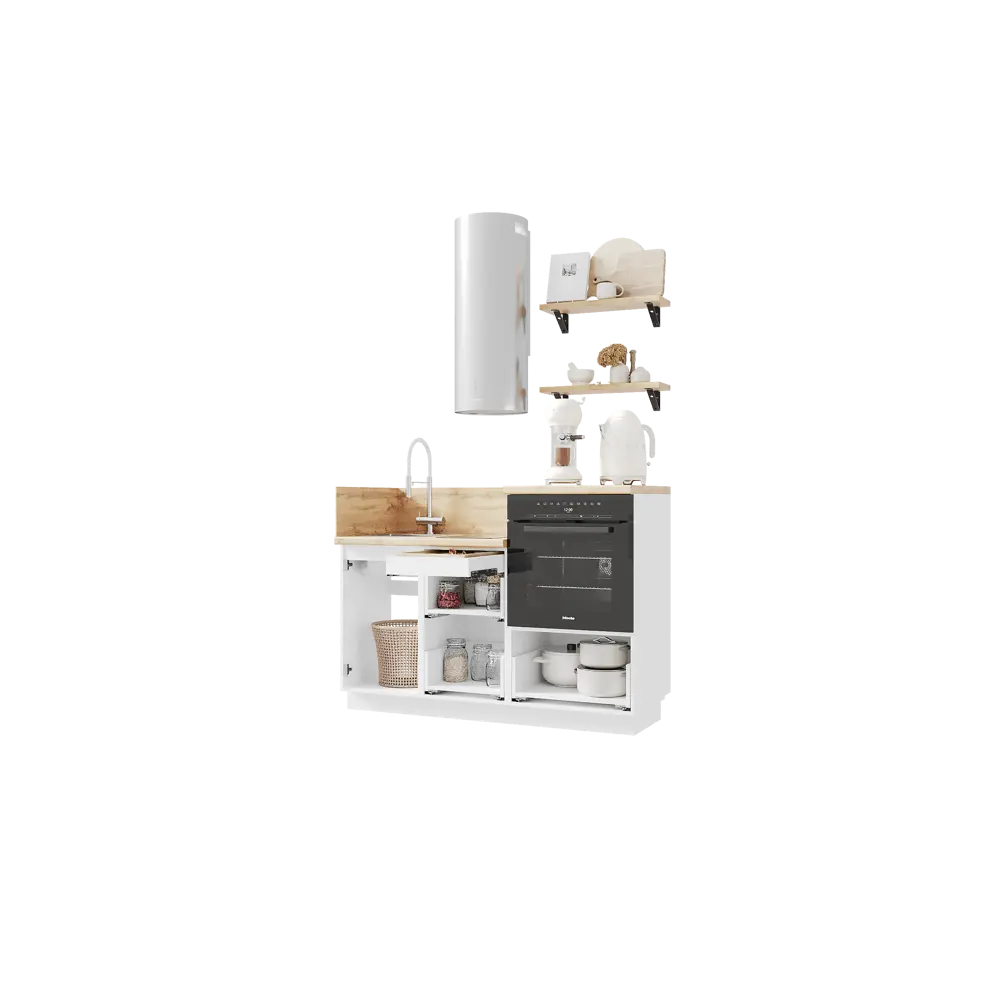 Фото 5 Кухонный гарнитур Лизет Арника 00-00285672 150x240x60 см ЛДСП цвет бежевый Фото 5 Кухонный гарнитур Лизет Арника 00-00285672 150x240x60 см ЛДСП цвет бежевый