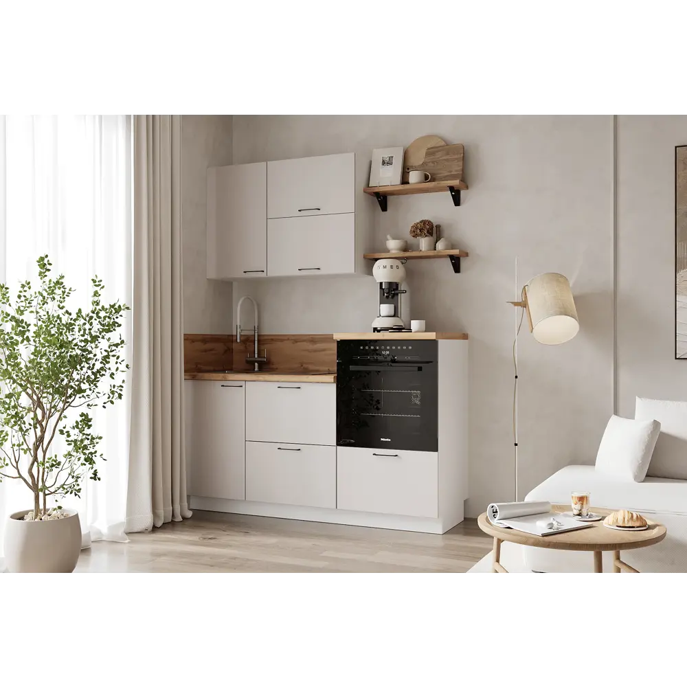 Фото Кухонный гарнитур Лизет Арника 00-00285671 165x240x60 см ЛДСП цвет бежевый