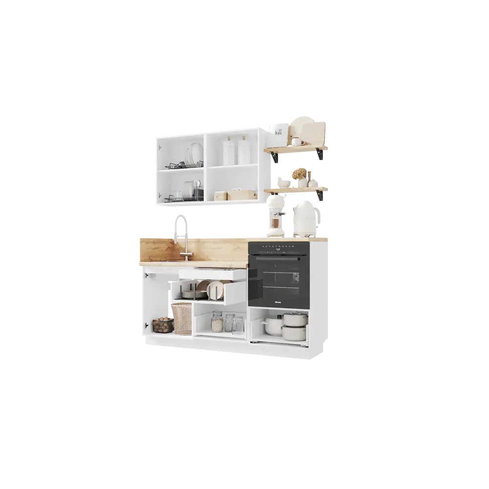 Фото 5 Кухонный гарнитур Лизет Арника 00-00285668 180x240x60 см ЛДСП цвет бежевый Фото 5 Кухонный гарнитур Лизет Арника 00-00285668 180x240x60 см ЛДСП цвет бежевый