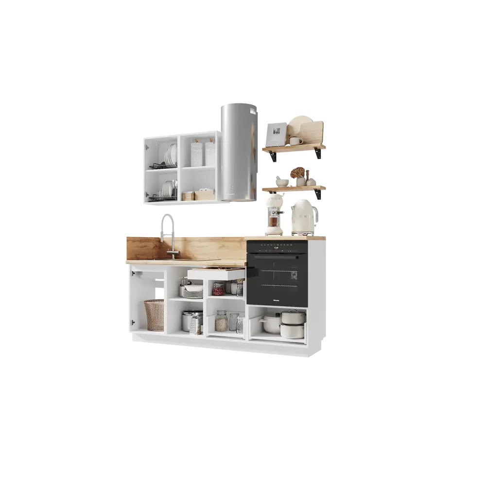 Фото 6 Кухонный гарнитур Лизет Арника 00-00285661 195x240x60 см ЛДСП цвет бежевый Фото 6 Кухонный гарнитур Лизет Арника 00-00285661 195x240x60 см ЛДСП цвет бежевый