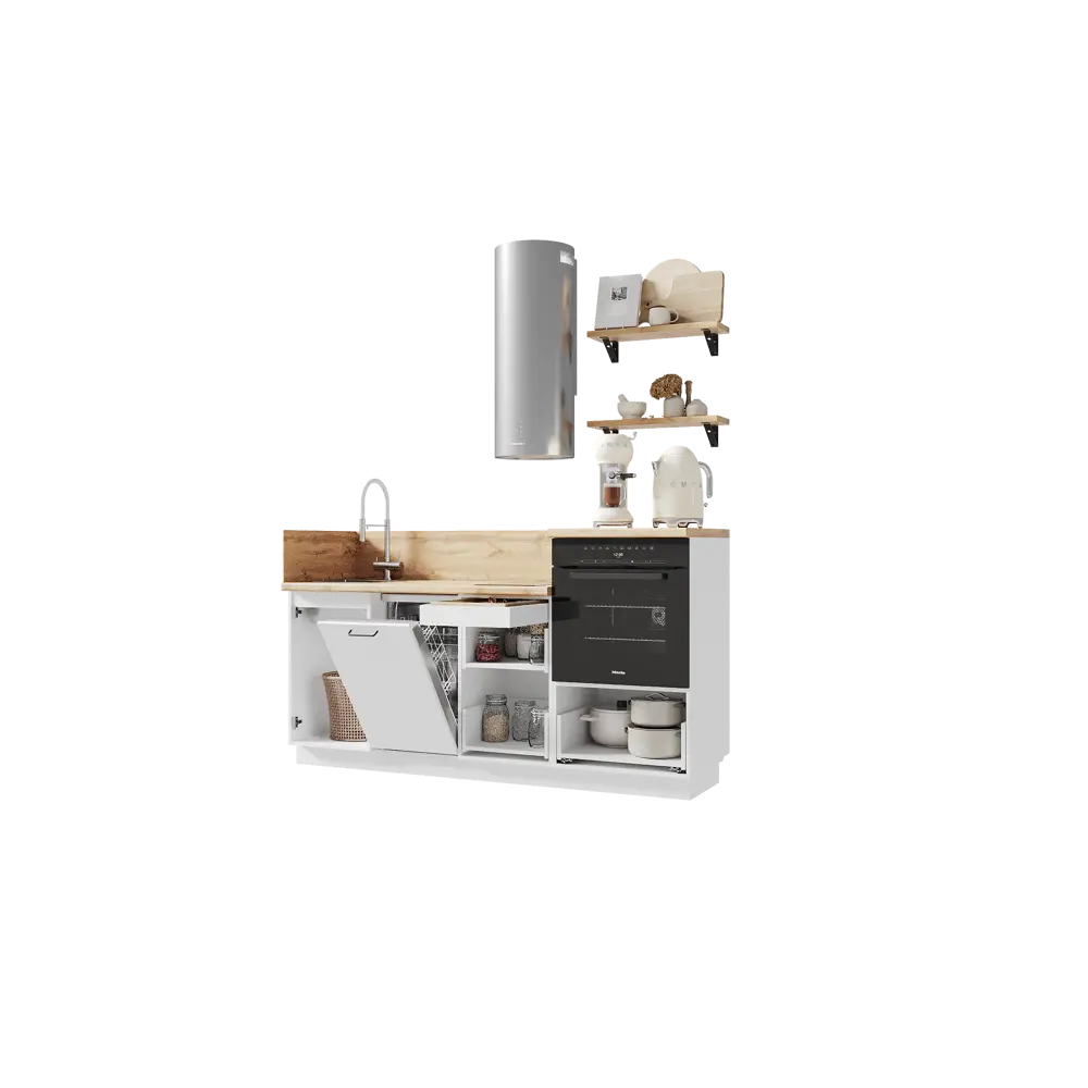 Фото 6 Кухонный гарнитур Лизет Арника 00-00285686 195x240x60 см ЛДСП цвет белый Фото 6 Кухонный гарнитур Лизет Арника 00-00285686 195x240x60 см ЛДСП цвет белый