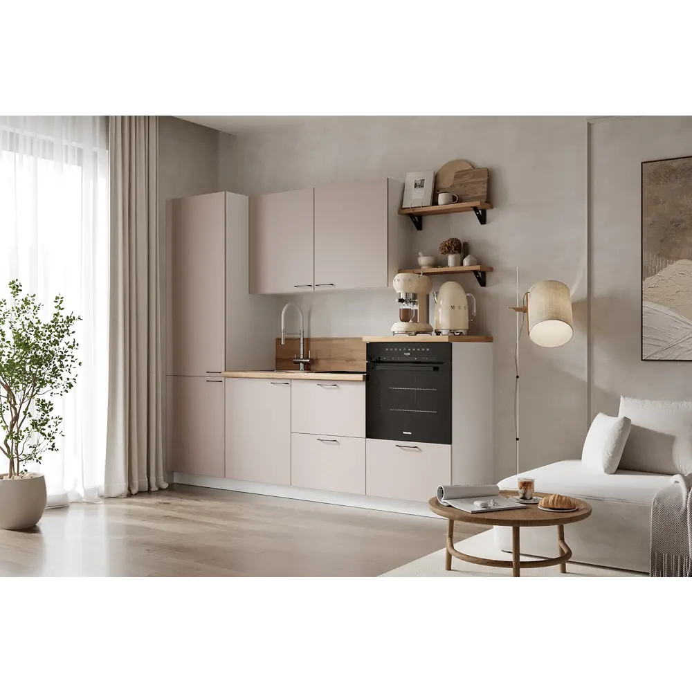 Фото Кухонный гарнитур Лизет Арника 00-00285647 240x240x60 см ЛДСП цвет бежевый