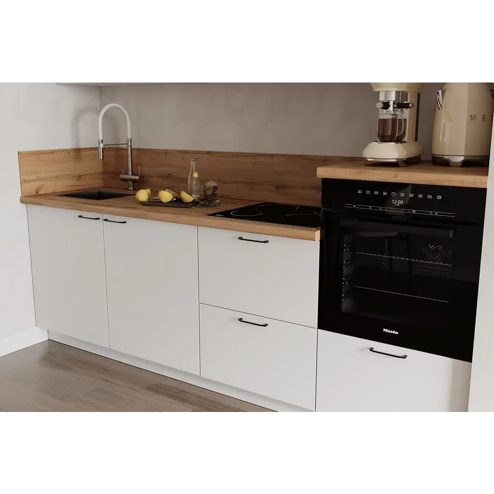 Фото 2 Кухонный гарнитур Лизет Арника 00-00285701 240x240x60 см ЛДСП цвет белый