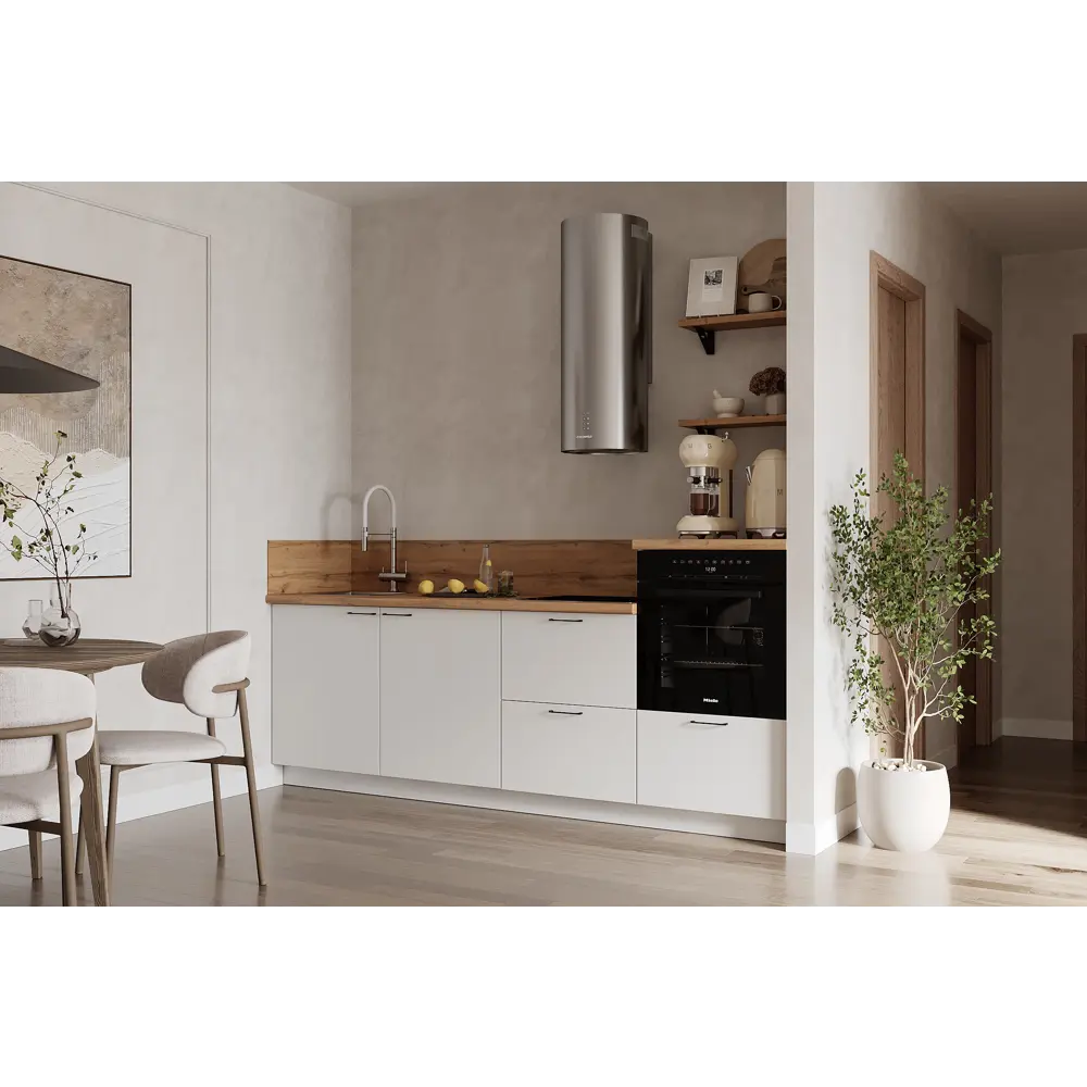 Фото Кухонный гарнитур Лизет Арника 00-00285702 240x240x60 см ЛДСП цвет белый