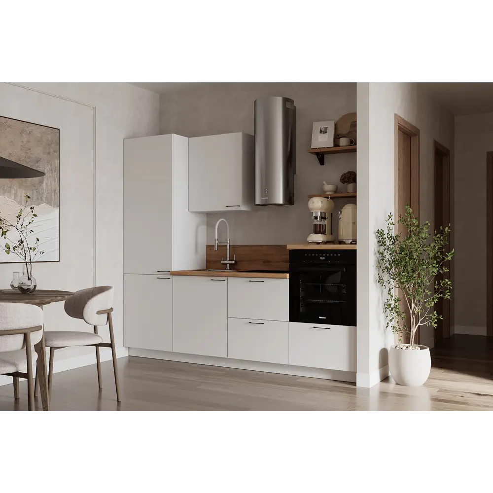 Фото Кухонный гарнитур Лизет Арника 00-00285704 240x240x60 см ЛДСП цвет белый