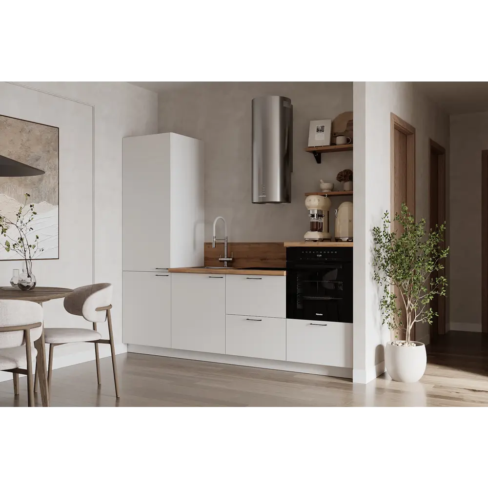 Фото Кухонный гарнитур Лизет Арника 00-00285705 240x240x60 см ЛДСП цвет белый