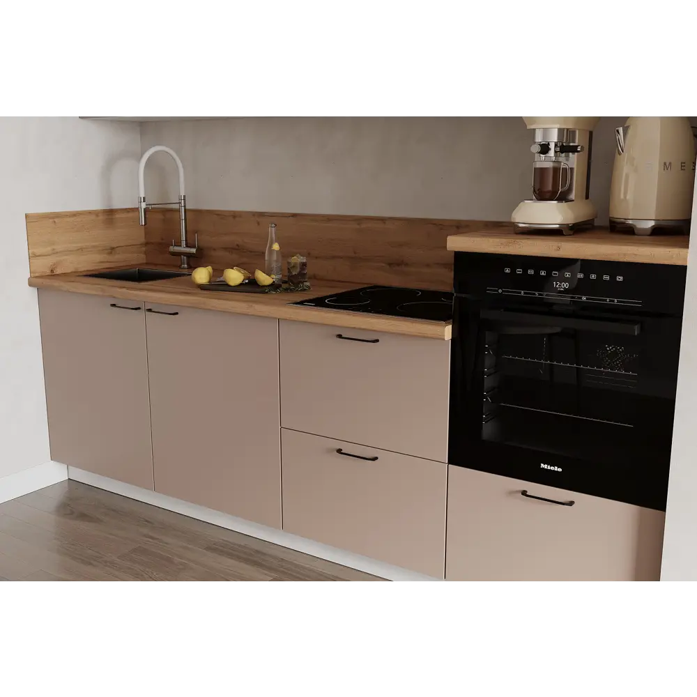 Фото 2 Кухонный гарнитур Лизет Арника 00-00286001 240x240x60 см ЛДСП цвет коричневый