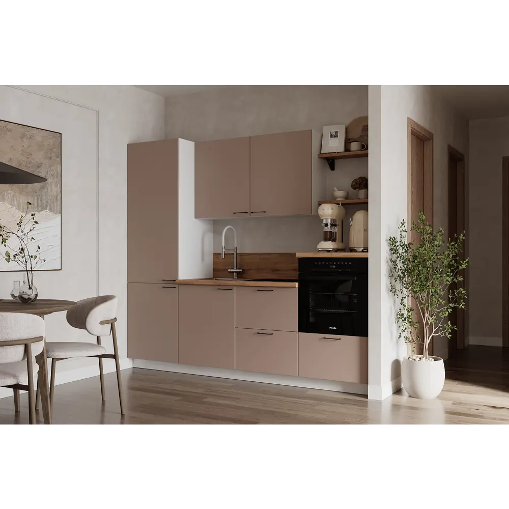 Фото Кухонный гарнитур Лизет Арника 00-00286002 240x240x60 см ЛДСП цвет коричневый Фото Кухонный гарнитур Лизет Арника 00-00286002 240x240x60 см ЛДСП цвет коричневый