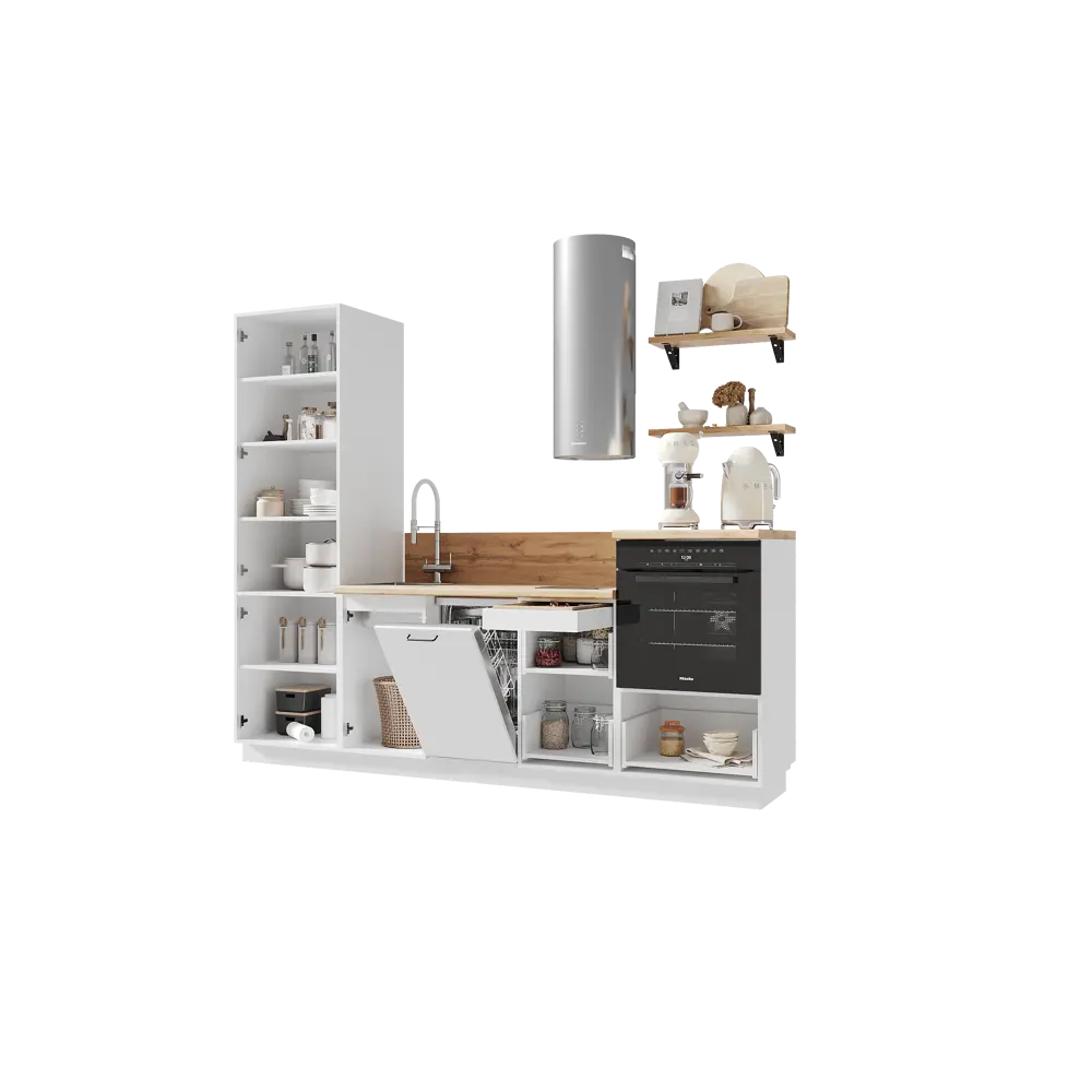 Фото 5 Кухонный гарнитур Лизет Арника 00-00285714 255x240x60 см ЛДСП цвет белый Фото 5 Кухонный гарнитур Лизет Арника 00-00285714 255x240x60 см ЛДСП цвет белый