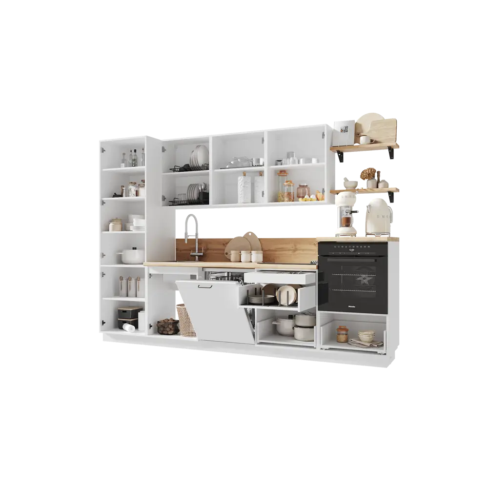 Фото 5 Кухонный гарнитур Лизет Арника 00-00285724 300x240x60 см ЛДСП цвет белый Фото 5 Кухонный гарнитур Лизет Арника 00-00285724 300x240x60 см ЛДСП цвет белый