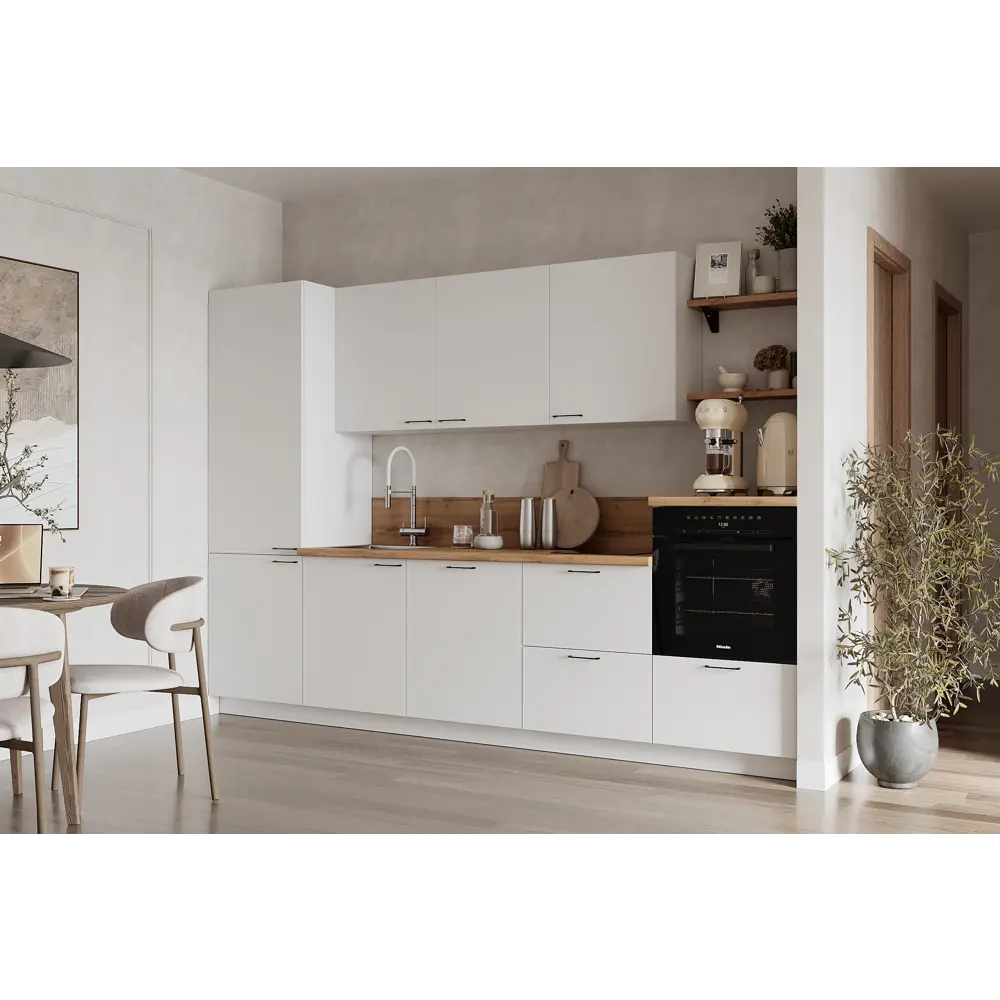 Фото Кухонный гарнитур Лизет Арника 00-00285724 300x240x60 см ЛДСП цвет белый Фото Кухонный гарнитур Лизет Арника 00-00285724 300x240x60 см ЛДСП цвет белый