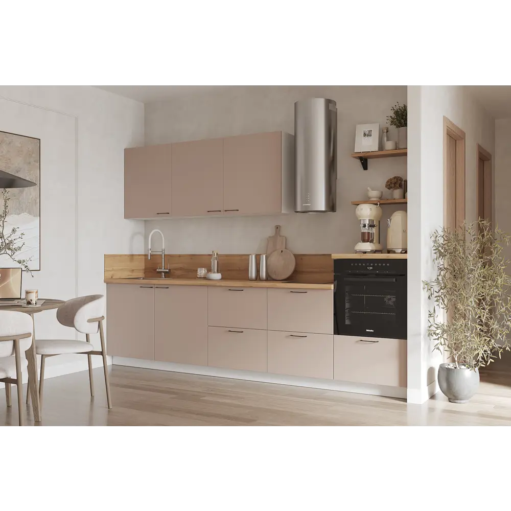 Фото Кухонный гарнитур Лизет Арника 00-00286021 300x240x60 см ЛДСП цвет коричневый Фото Кухонный гарнитур Лизет Арника 00-00286021 300x240x60 см ЛДСП цвет коричневый