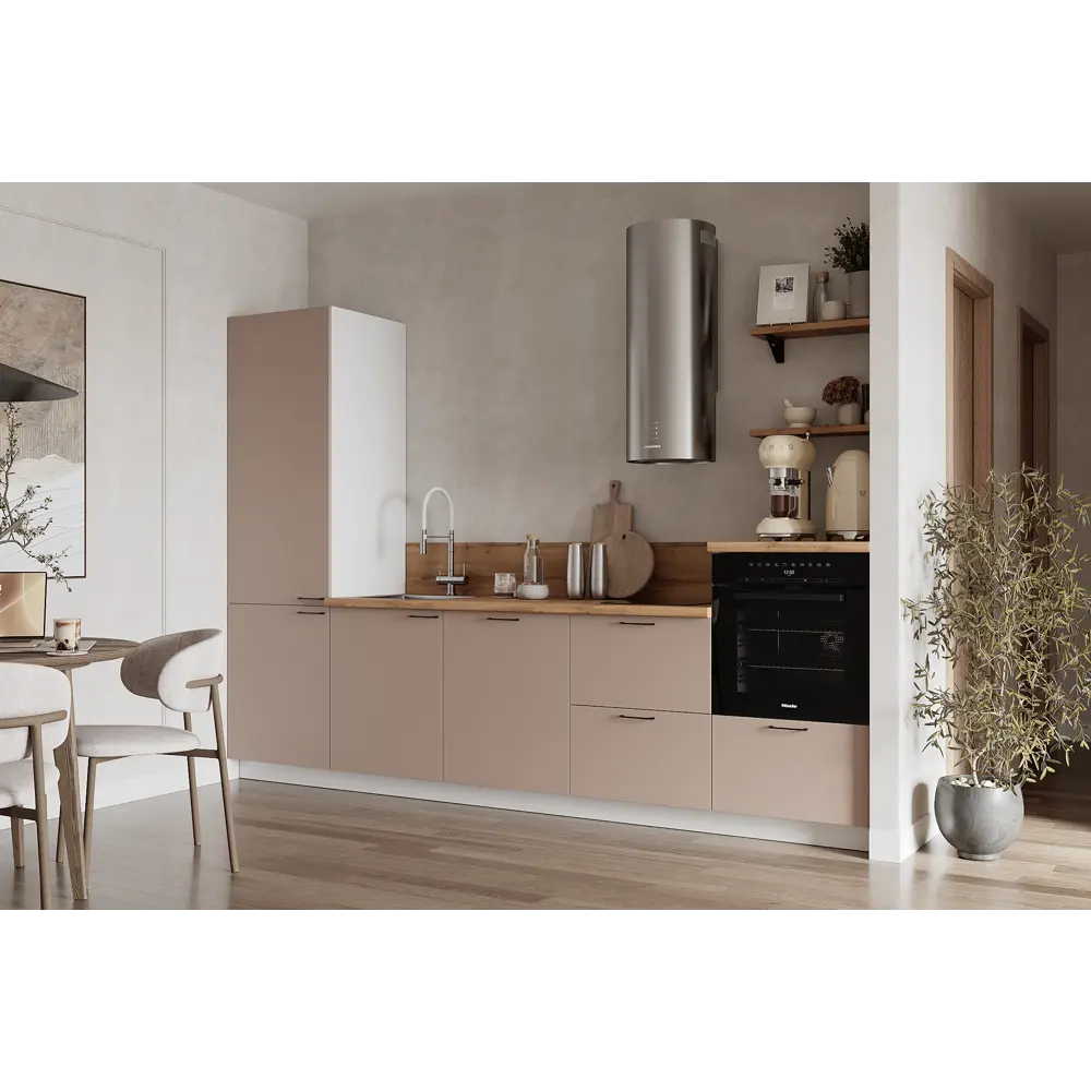 Фото Кухонный гарнитур Лизет Арника 00-00286025 300x240x60 см ЛДСП цвет коричневый Фото Кухонный гарнитур Лизет Арника 00-00286025 300x240x60 см ЛДСП цвет коричневый