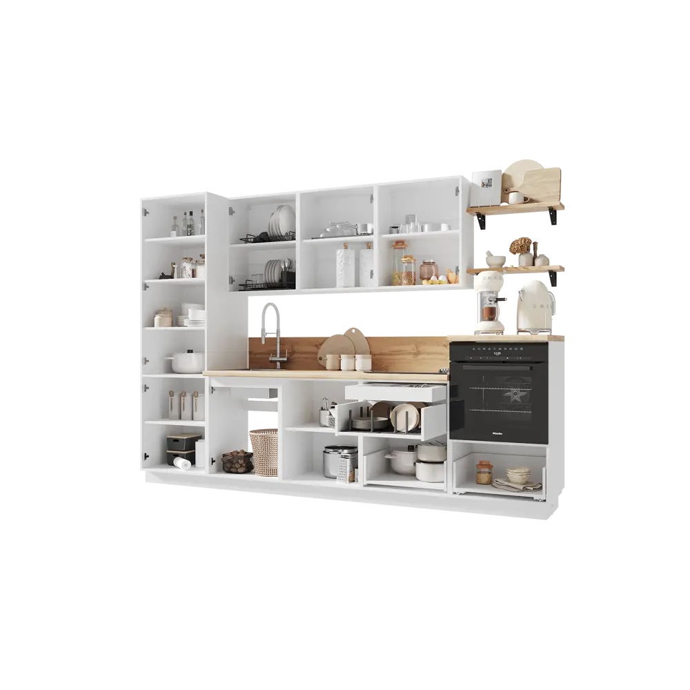 Фото 5 Кухонный гарнитур Лизет Арника 00-00286154 300x240x60 см ЛДСП цвет зеленый Фото 5 Кухонный гарнитур Лизет Арника 00-00286154 300x240x60 см ЛДСП цвет зеленый