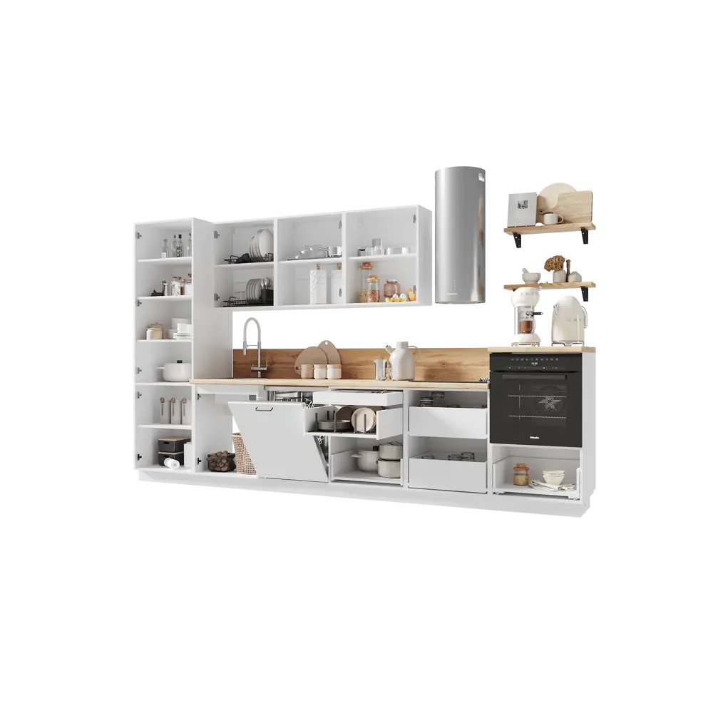 Фото 5 Кухонный гарнитур Лизет Арника 00-00285737 360x240x60 см ЛДСП цвет белый Фото 5 Кухонный гарнитур Лизет Арника 00-00285737 360x240x60 см ЛДСП цвет белый