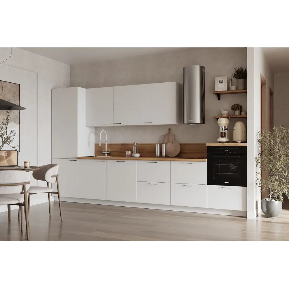 Фото Кухонный гарнитур Лизет Арника 00-00285737 360x240x60 см ЛДСП цвет белый Фото Кухонный гарнитур Лизет Арника 00-00285737 360x240x60 см ЛДСП цвет белый