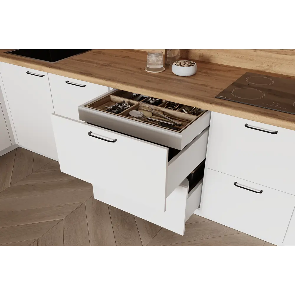 Фото 3 Кухонный гарнитур Лизет Арника 00-00287825 375x240x60 см ЛДСП цвет белый Фото 3 Кухонный гарнитур Лизет Арника 00-00287825 375x240x60 см ЛДСП цвет белый