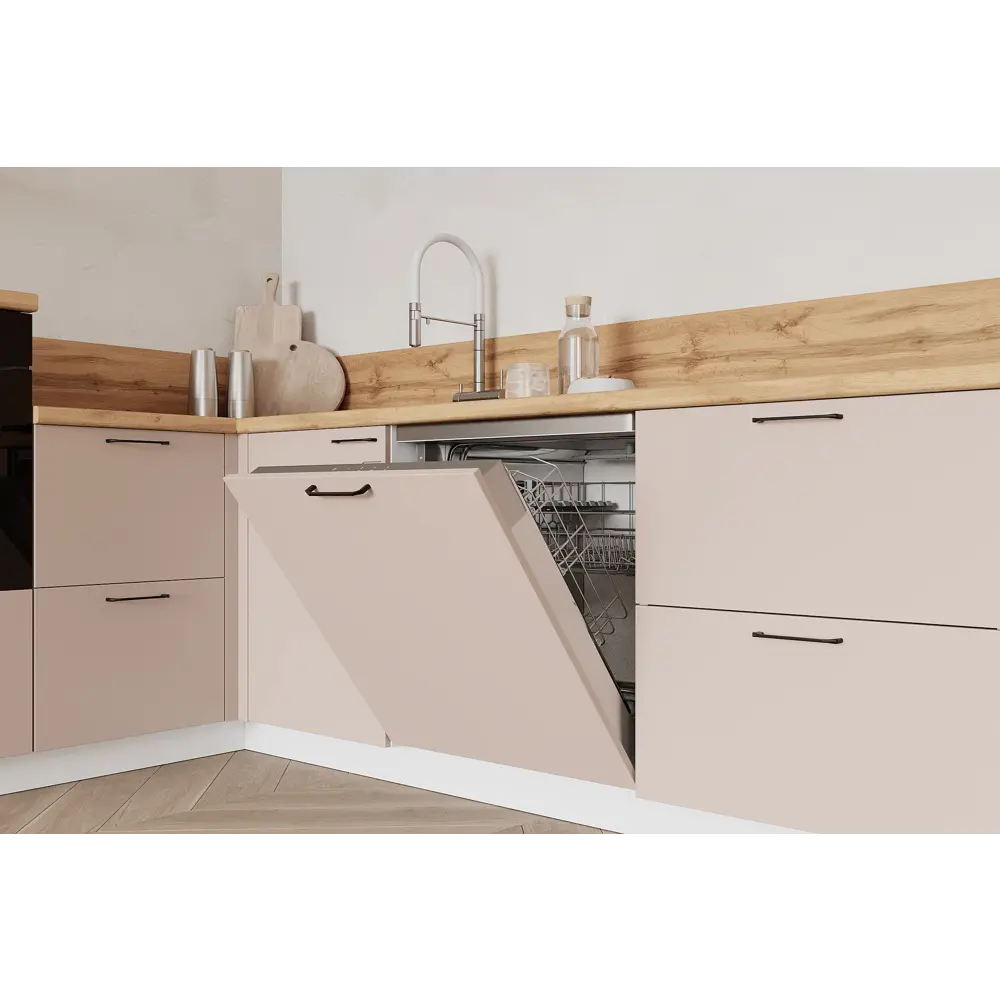 Фото 4 Кухонный гарнитур Лизет Арника 00-00287745 375x240x60 см ЛДСП цвет коричневый