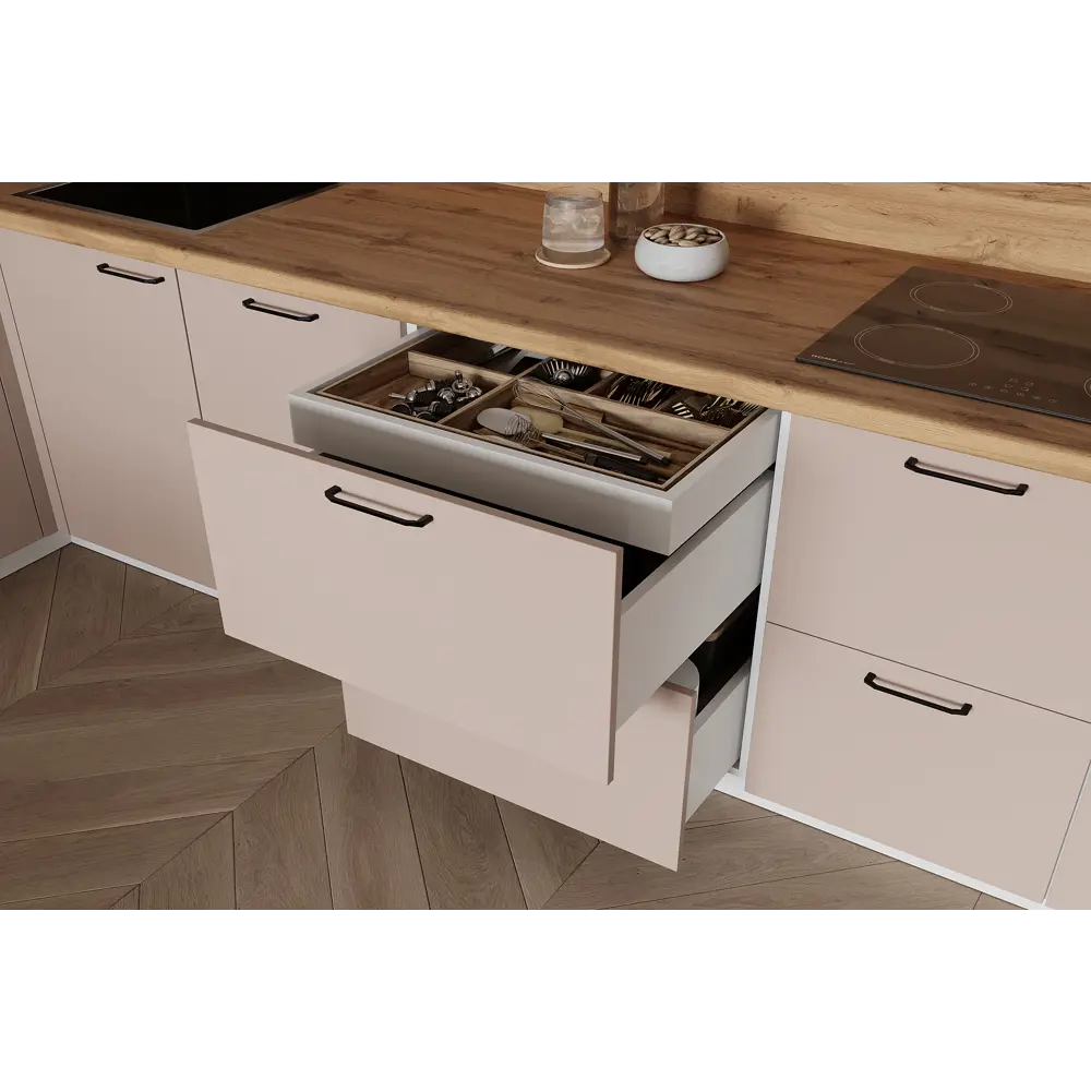 Фото 3 Кухонный гарнитур Лизет Арника 00-00287751 390x240x60 см ЛДСП цвет коричневый