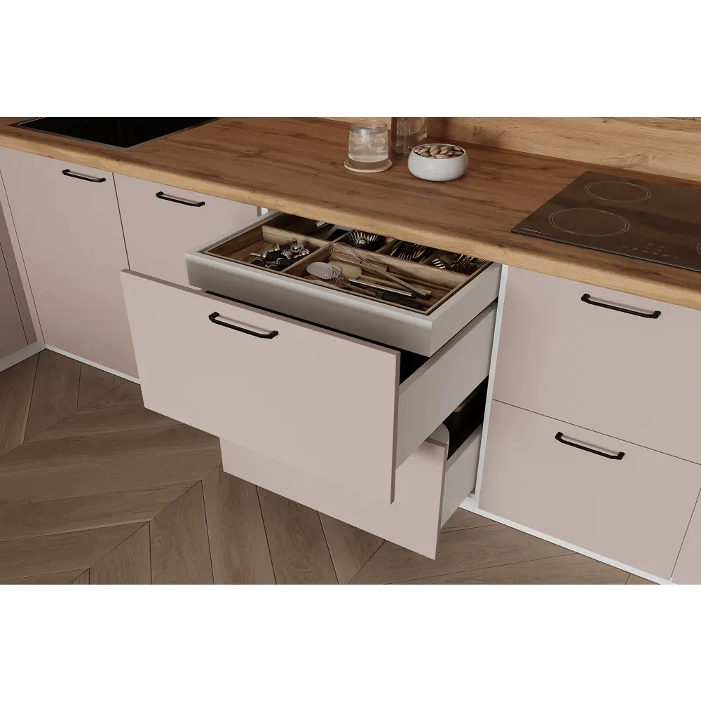 Фото 3 Кухонный гарнитур Лизет Арника 00-00287886 435x240x60 см ЛДСП цвет бежевый Фото 3 Кухонный гарнитур Лизет Арника 00-00287886 435x240x60 см ЛДСП цвет бежевый