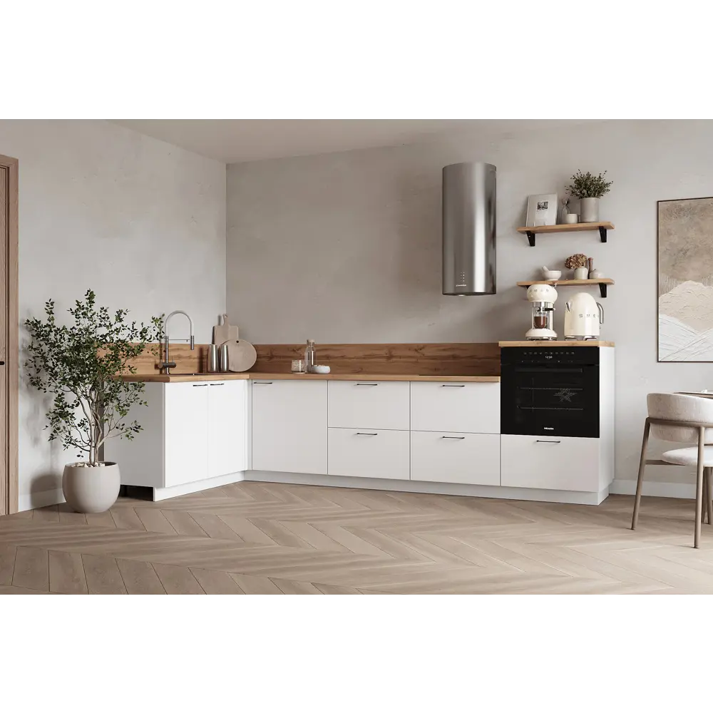 Фото Кухонный гарнитур Лизет Арника 00-00287839 450x240x60 см ЛДСП цвет белый Фото Кухонный гарнитур Лизет Арника 00-00287839 450x240x60 см ЛДСП цвет белый