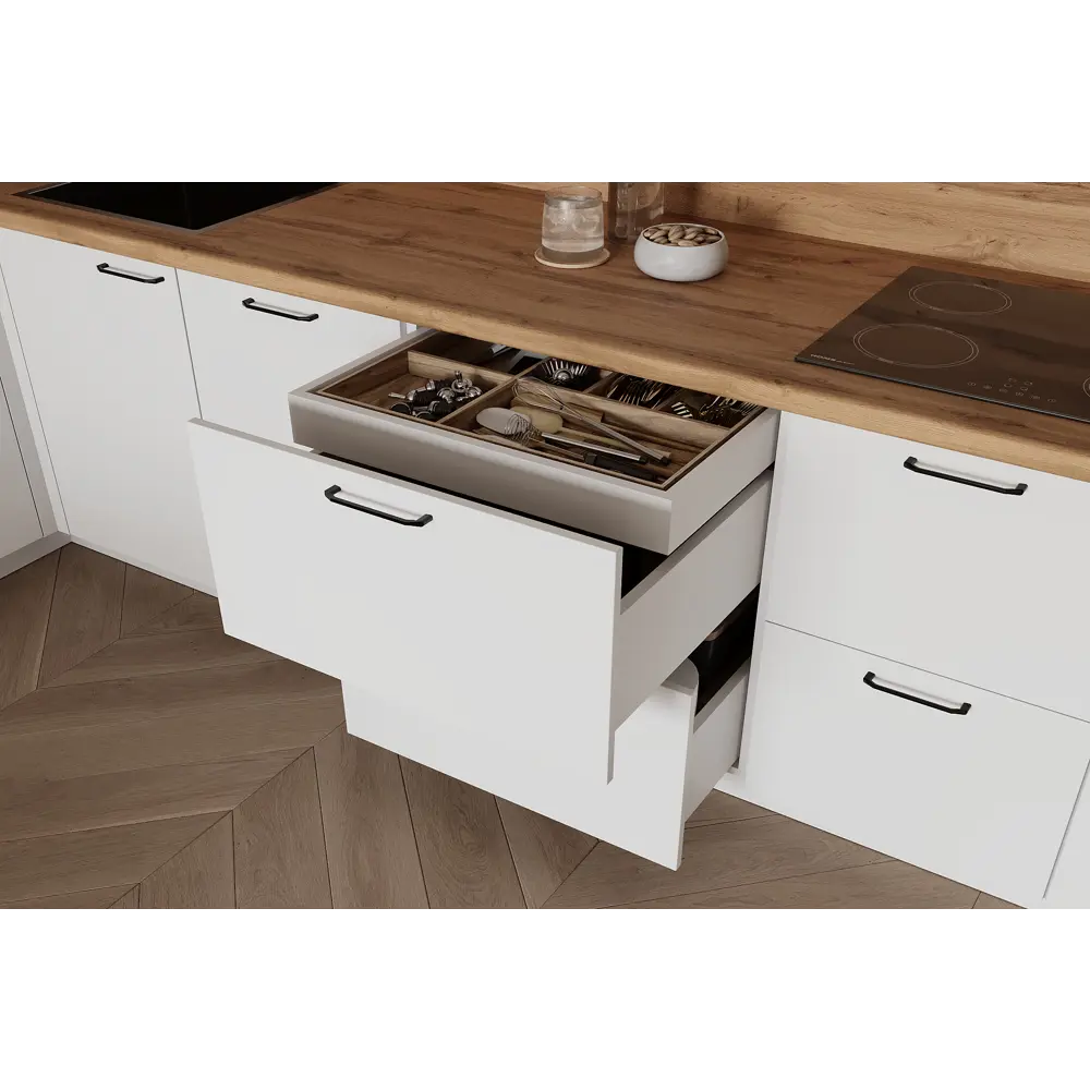 Фото 3 Кухонный гарнитур Лизет Арника 00-00287813 450x240x60 см ЛДСП цвет белый