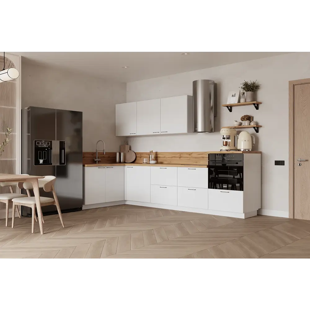 Фото Кухонный гарнитур Лизет Арника 00-00287813 450x240x60 см ЛДСП цвет белый