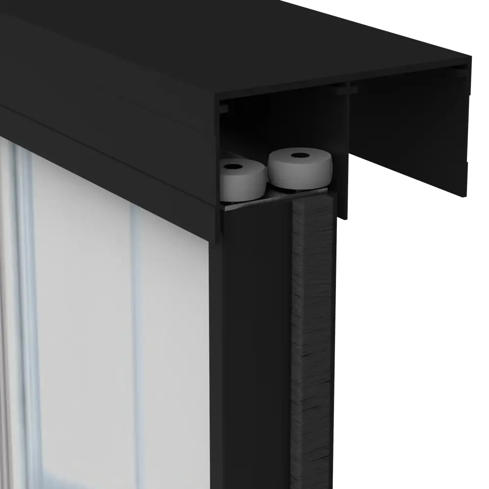 Фото 5 Дверь-купе 255.5x90.4 см зеркало узкая цвет черный Фото 5 Дверь-купе 255.5x90.4 см зеркало узкая цвет черный