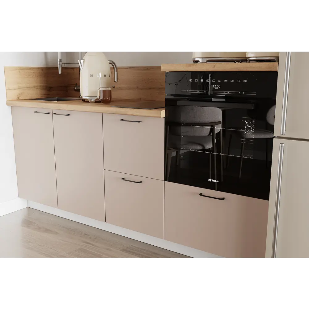 Фото 2 Кухонный гарнитур Лизет Арника 00-00285989а 195x240x60 см ЛДСП цвет коричневый