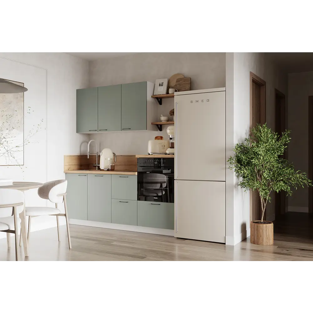 Фото Кухонный гарнитур Лизет Арника 00-00286112а 195x240x60 см ЛДСП цвет зеленый