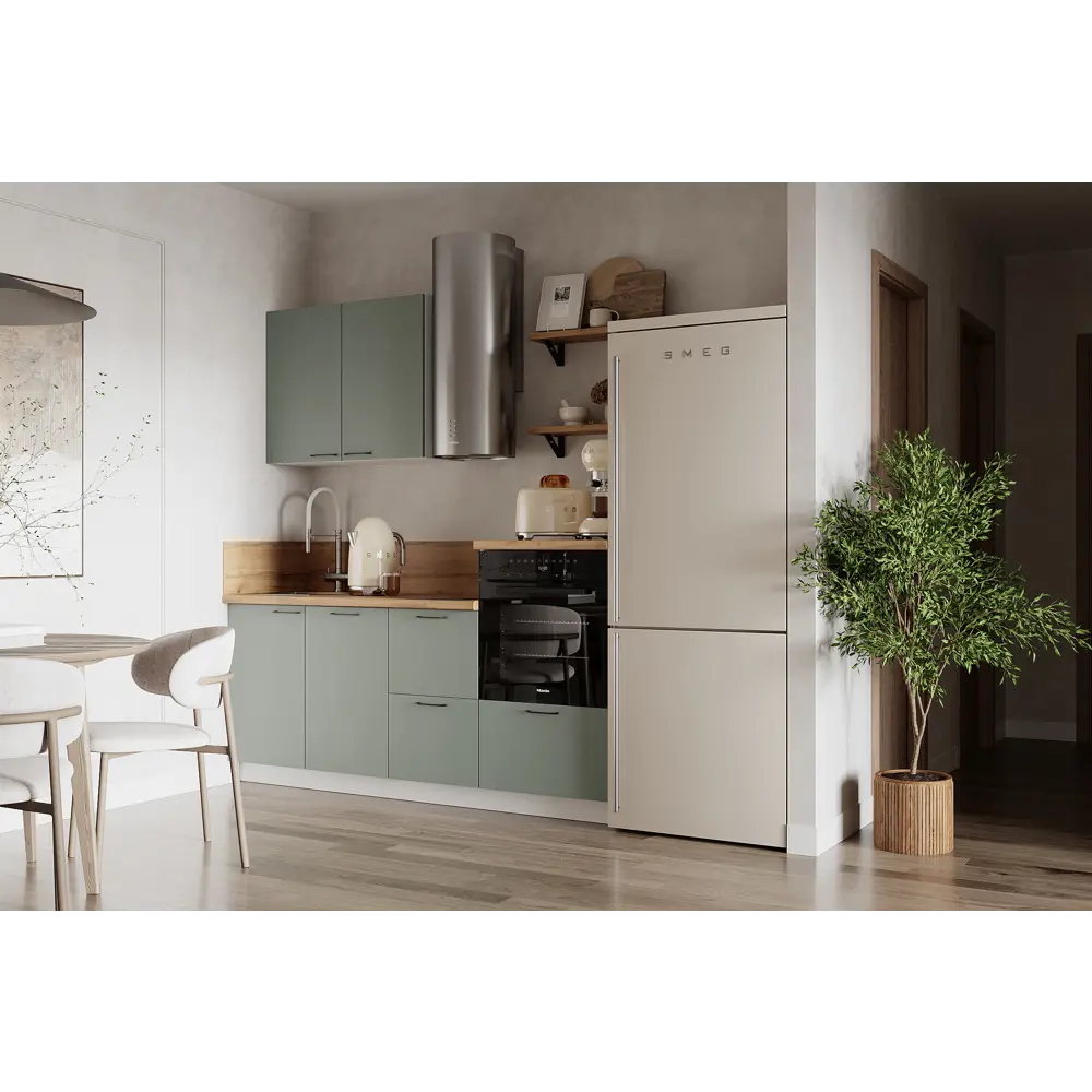 Фото Кухонный гарнитур Лизет Арника 00-00286113а 195x240x60 см ЛДСП цвет зеленый