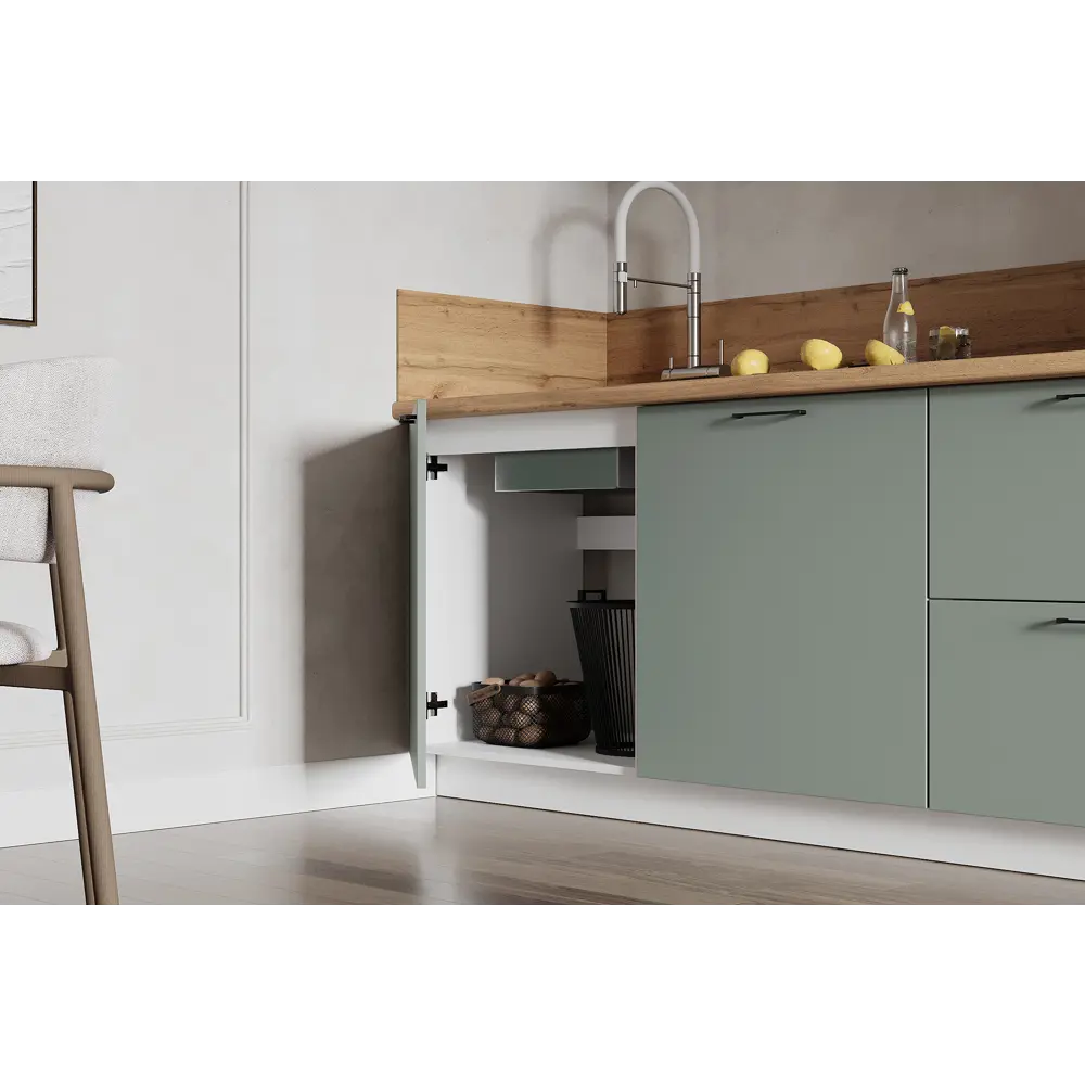 Фото 3 Кухонный гарнитур Лизет Арника 00-00286113а 195x240x60 см ЛДСП цвет зеленый