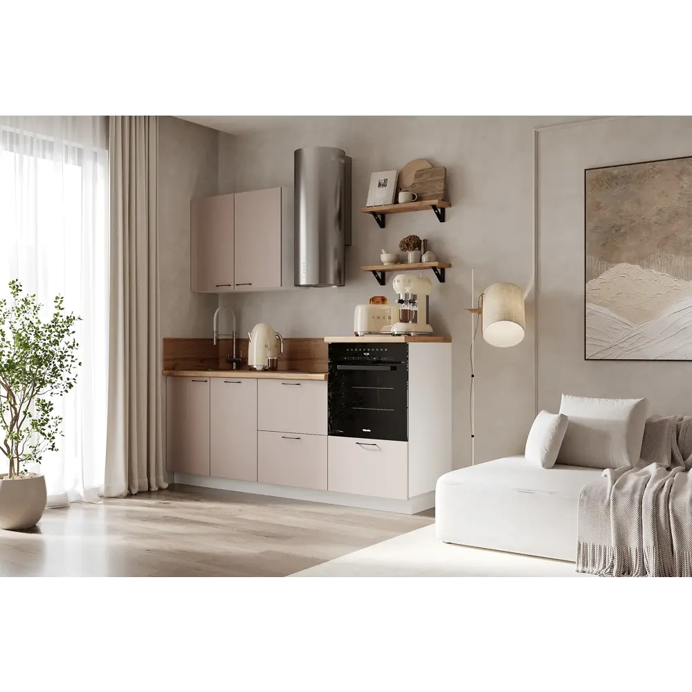 Фото Кухонный гарнитур Лизет Арника 00-00285658а 210x240x60 см ЛДСП цвет зеленый