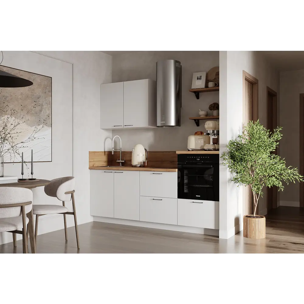 Фото Кухонный гарнитур Лизет Арника 00-00285694а 210x240x60 см ЛДСП цвет белый