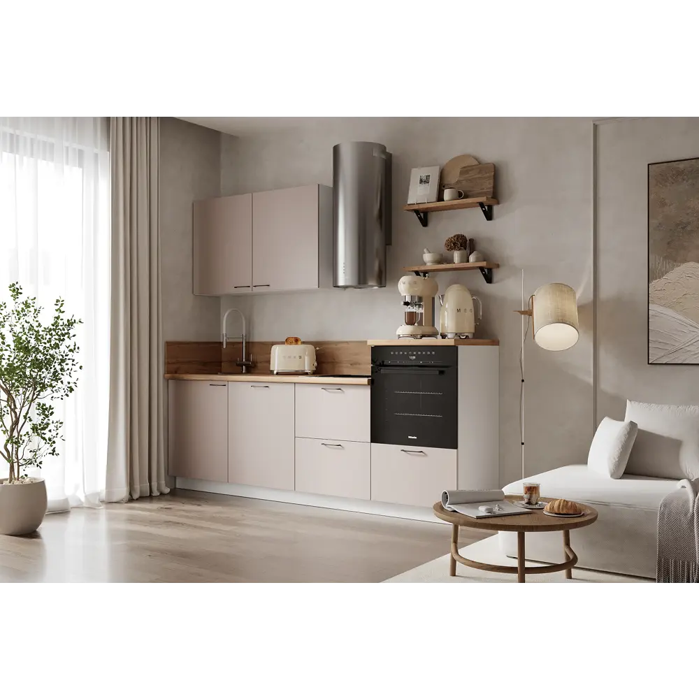 Фото Кухонный гарнитур Лизет Арника 00-00285652а 240x240x60 см ЛДСП цвет бежевый