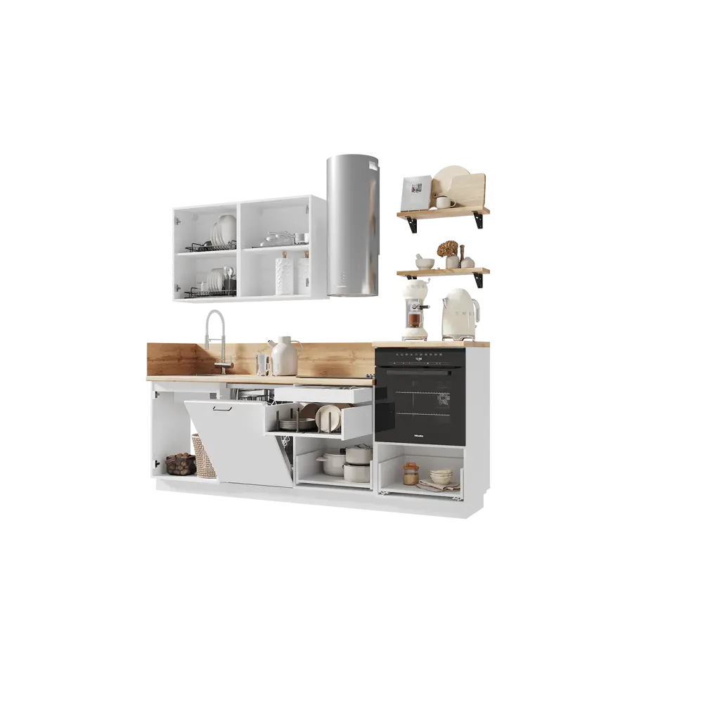 Фото 6 Кухонный гарнитур Лизет Арника 00-00285652а 240x240x60 см ЛДСП цвет бежевый