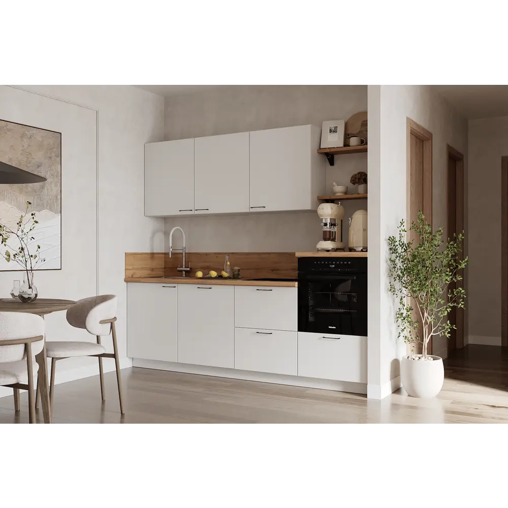 Фото Кухонный гарнитур Лизет Арника 00-00285696а 240x240x60 см ЛДСП цвет белый