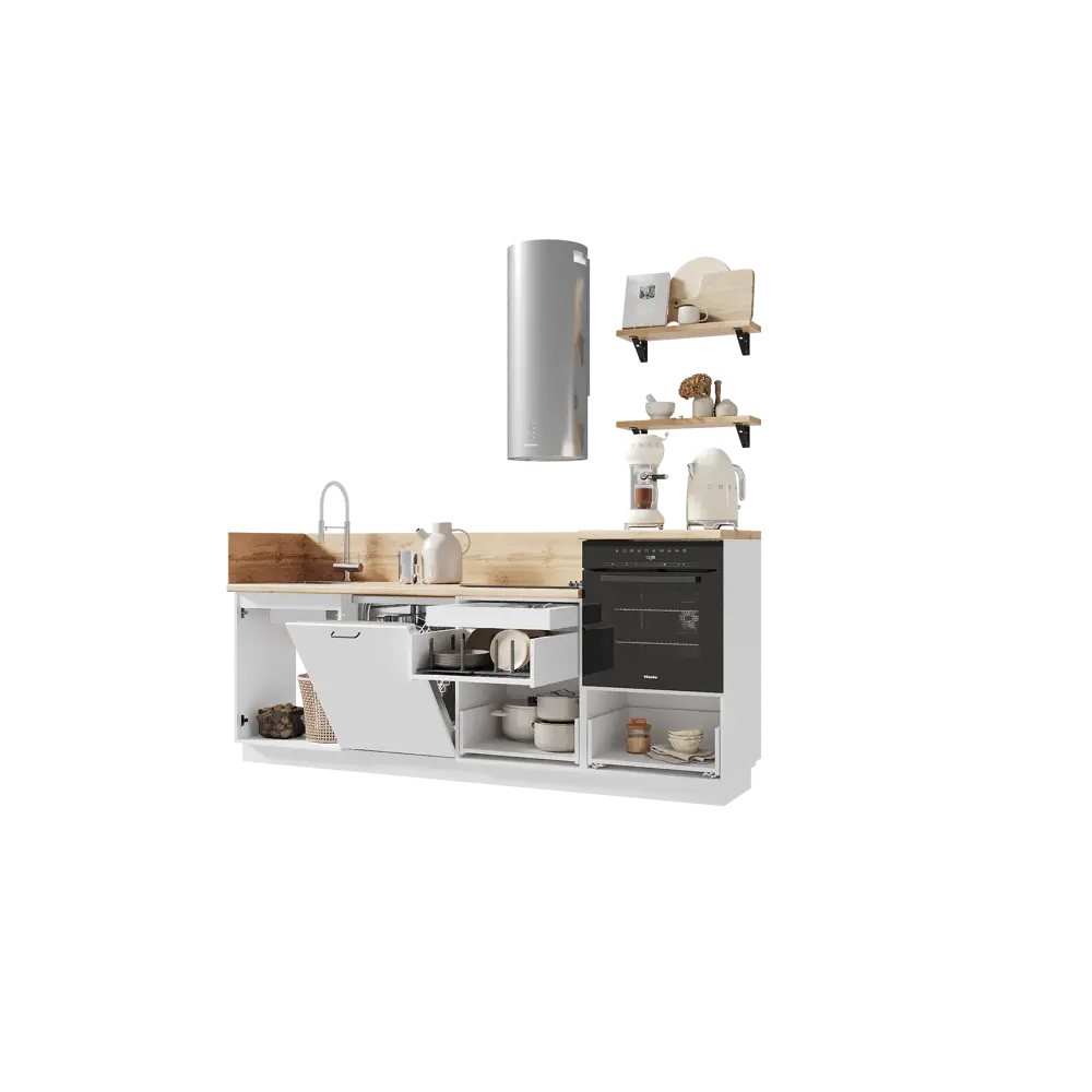 Фото 5 Кухонный гарнитур Лизет Арника 00-00286126а 240x240x60 см ЛДСП цвет зеленый