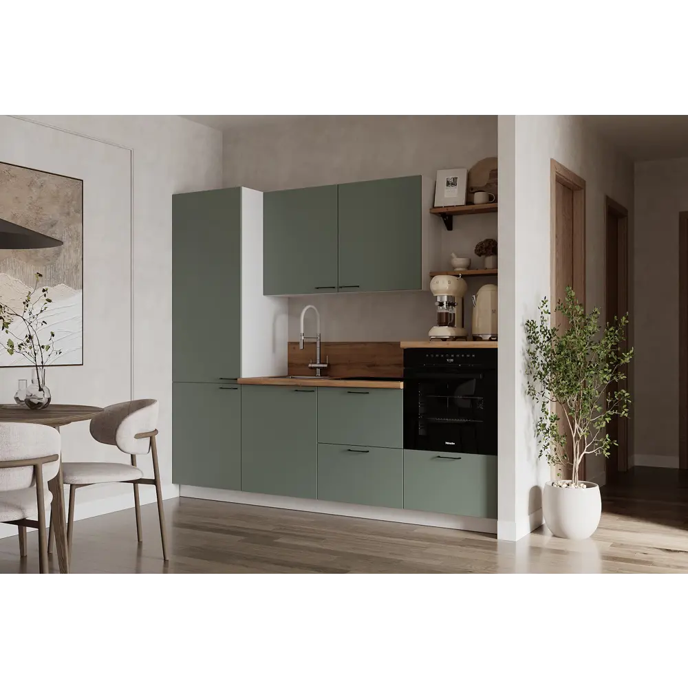 Фото Кухонный гарнитур Лизет Арника 00-00286130а 240x240x60 см ЛДСП цвет зеленый