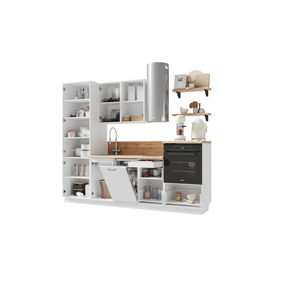 Фото 5 Кухонный гарнитур Лизет Арника 00-00285713а 255x240x60 см ЛДСП цвет белый Фото 5 Кухонный гарнитур Лизет Арника 00-00285713а 255x240x60 см ЛДСП цвет белый