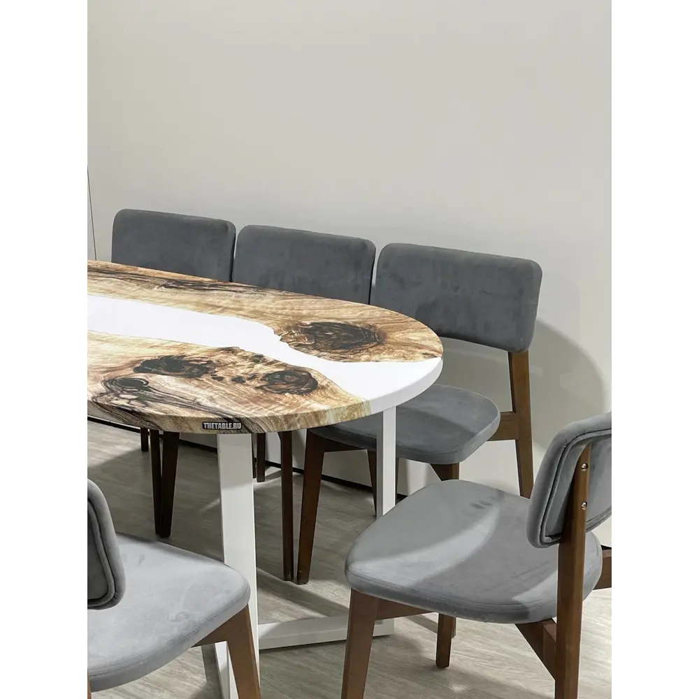 Фото 13 Стол овальный Thetable 160x80 см композитный материал цвет коричневый Фото 13 Стол овальный Thetable 160x80 см композитный материал цвет коричневый