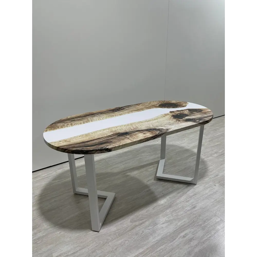 Фото 17 Стол овальный Thetable 160x80 см композитный материал цвет коричневый Фото 17 Стол овальный Thetable 160x80 см композитный материал цвет коричневый