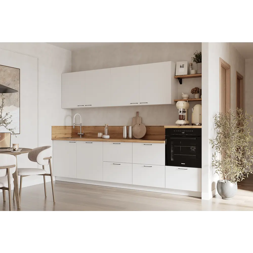 Фото Кухонный гарнитур Лизет Арника 00-00285718а 300x240x60 см ЛДСП цвет белый Фото Кухонный гарнитур Лизет Арника 00-00285718а 300x240x60 см ЛДСП цвет белый