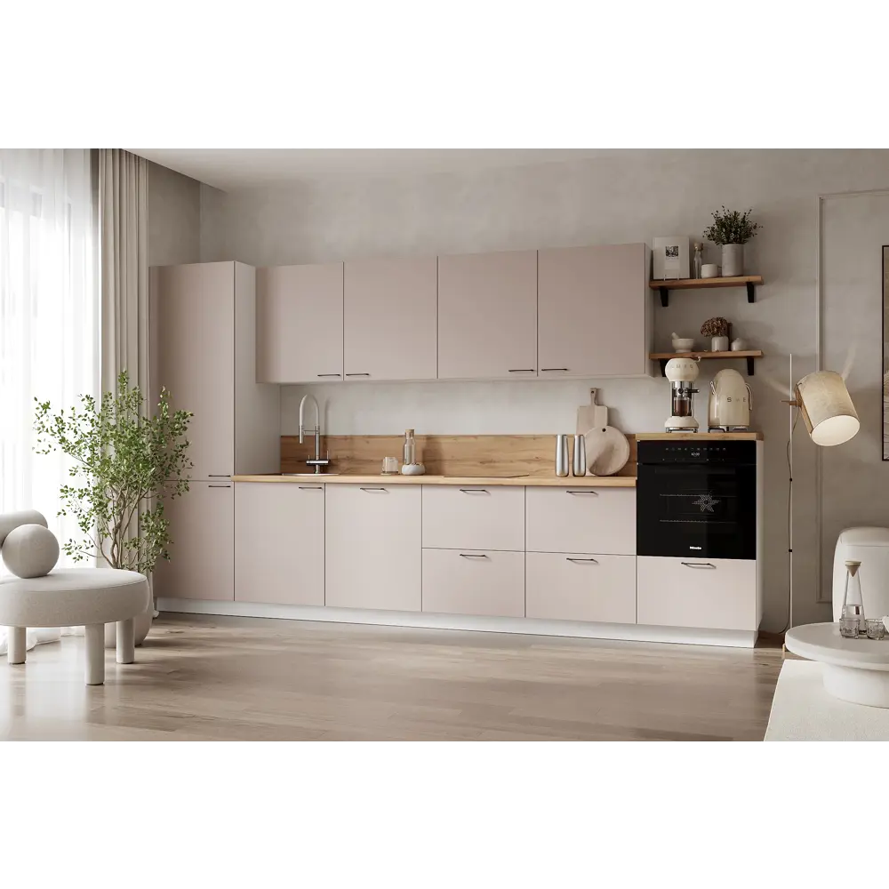 Фото Кухонный гарнитур Лизет Арника 00-00285614а 360x240x60 см ЛДСП цвет бежевый Фото Кухонный гарнитур Лизет Арника 00-00285614а 360x240x60 см ЛДСП цвет бежевый